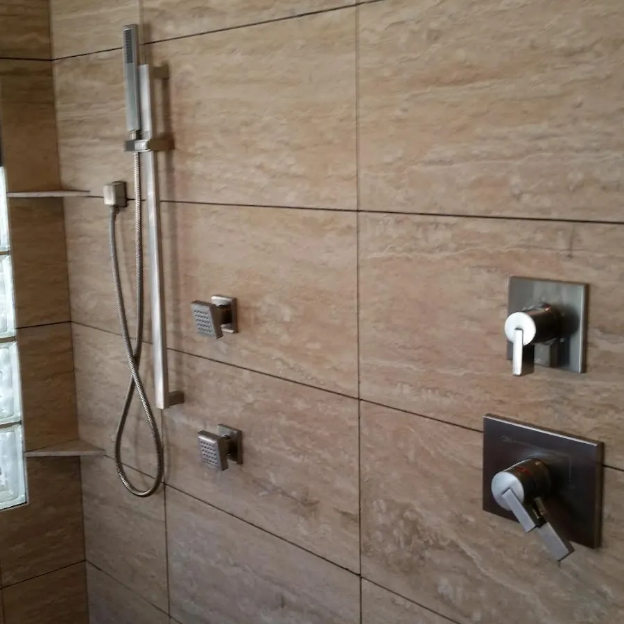 Shower fixture installation for Water Heater Replacement in Brewster